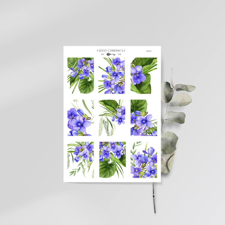 The Sound Of A Summer Garden - Purple Flower Full Box (1.25" Wide)