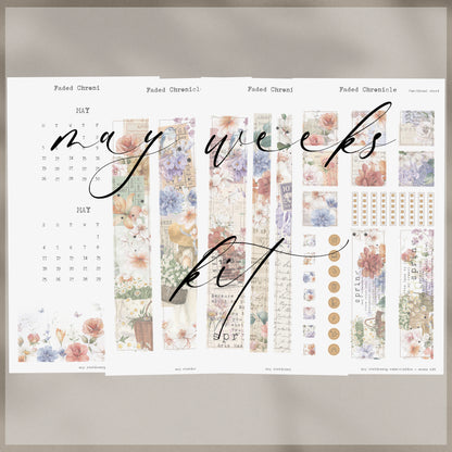2025 May Stationery Kit Extra - Hobo Weeks Kit