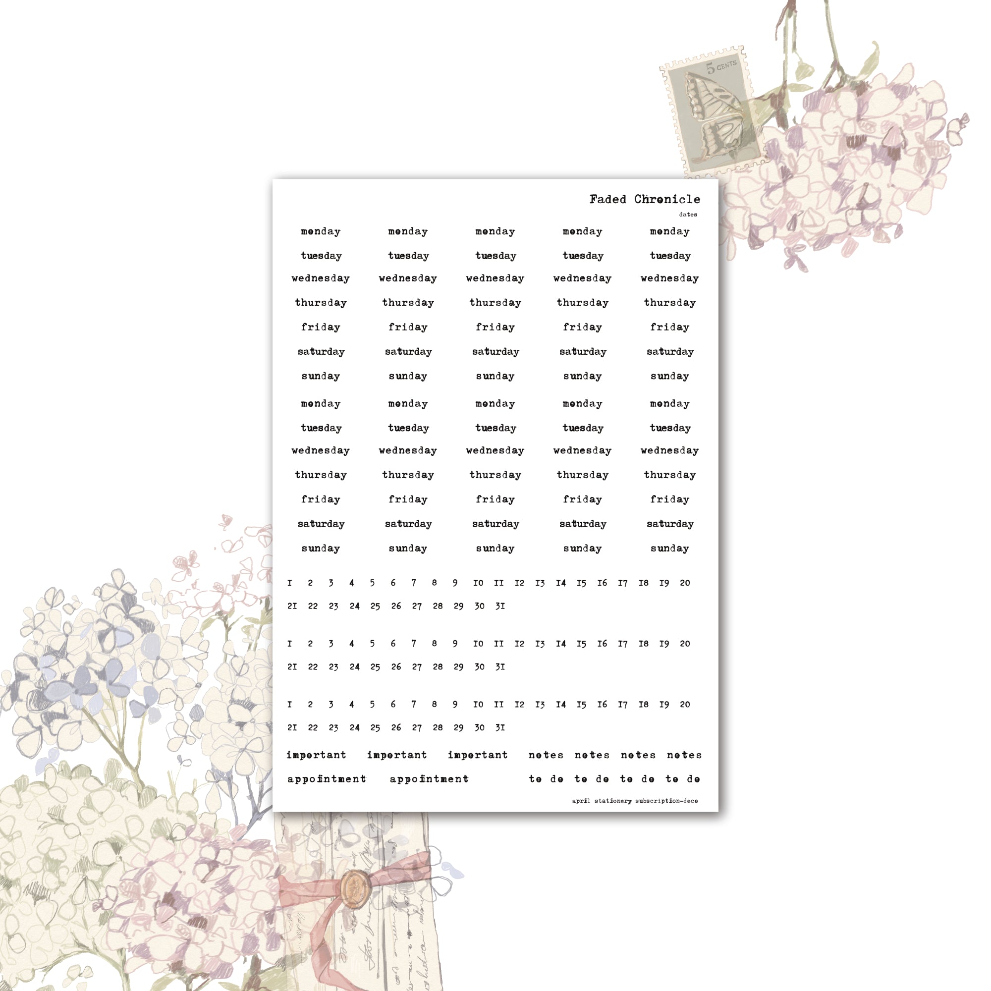 2026 April Kit Extra - Dates