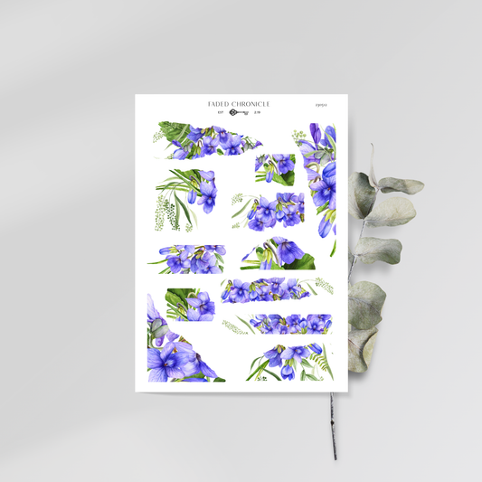 The Sound Of A Summer Garden - Purple Flower Torn Paper