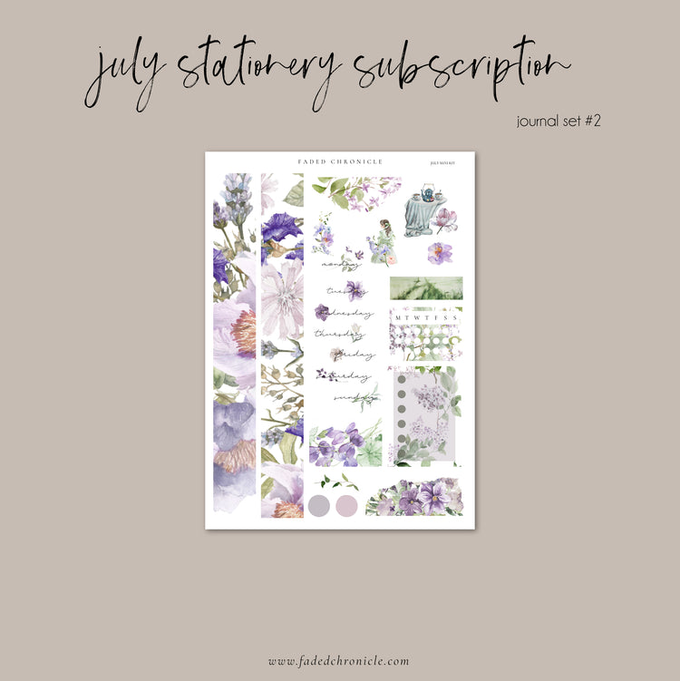 July Stationery Kit Extra - Journal Kit #2