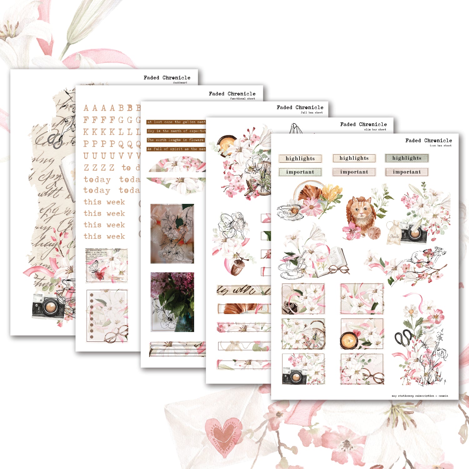 2026 May Stationery Kit Extra - Planner Stickers