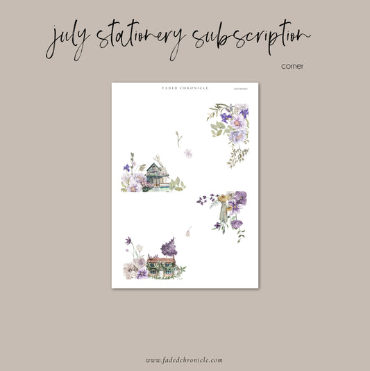 July Stationery Kit Extra - Corner