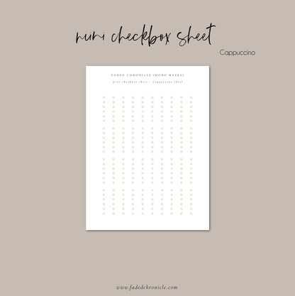 Regular Checkbox Sheet - Cappuccino