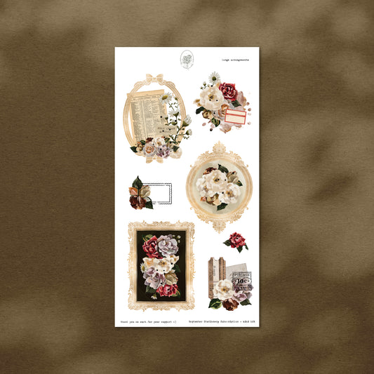 September Stationery Kit Extra - Arrangements (rose gold foil)