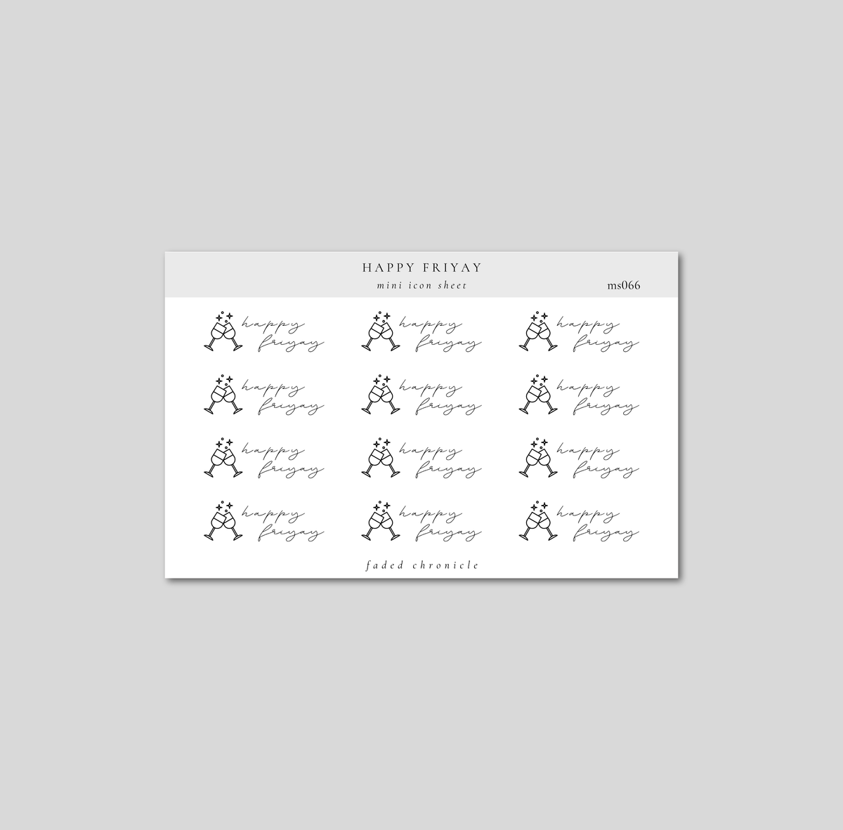 minimal scripts - HAPPY FRIYAY – Faded Chronicle