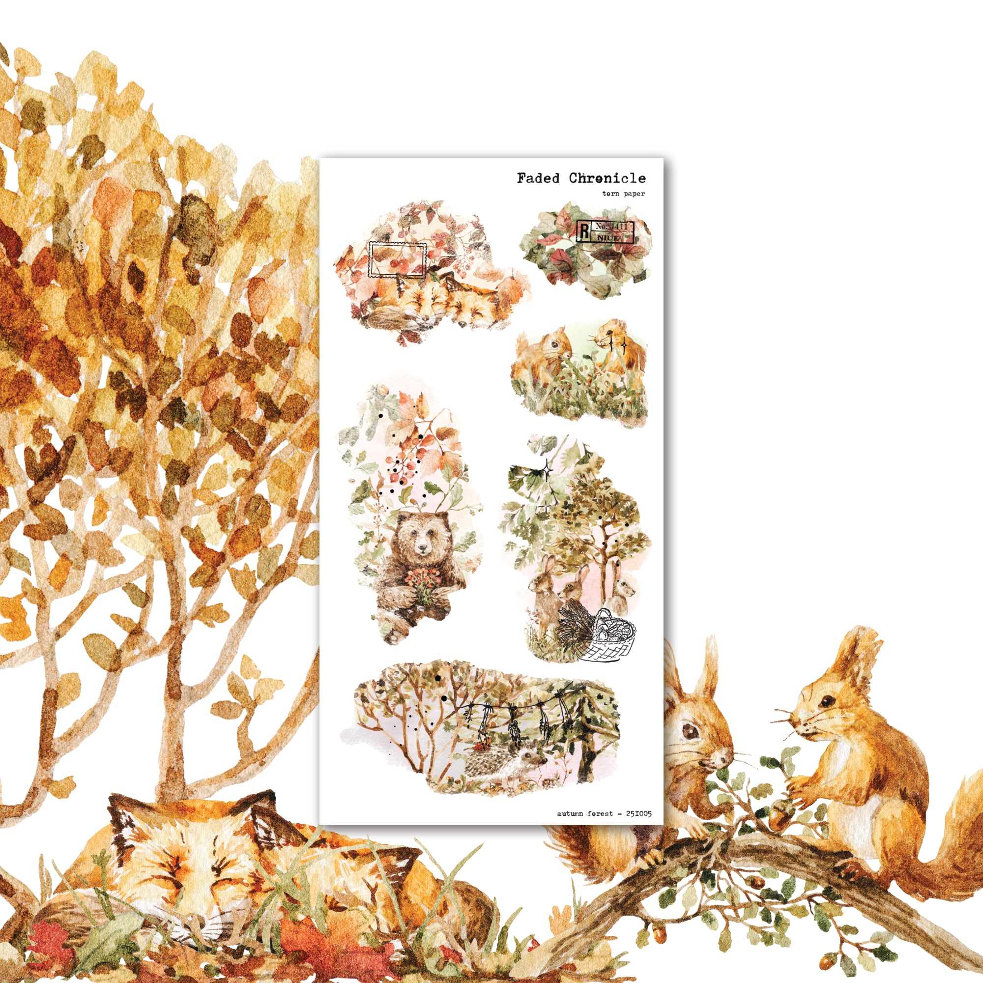 Autumn Forest - Torn paper