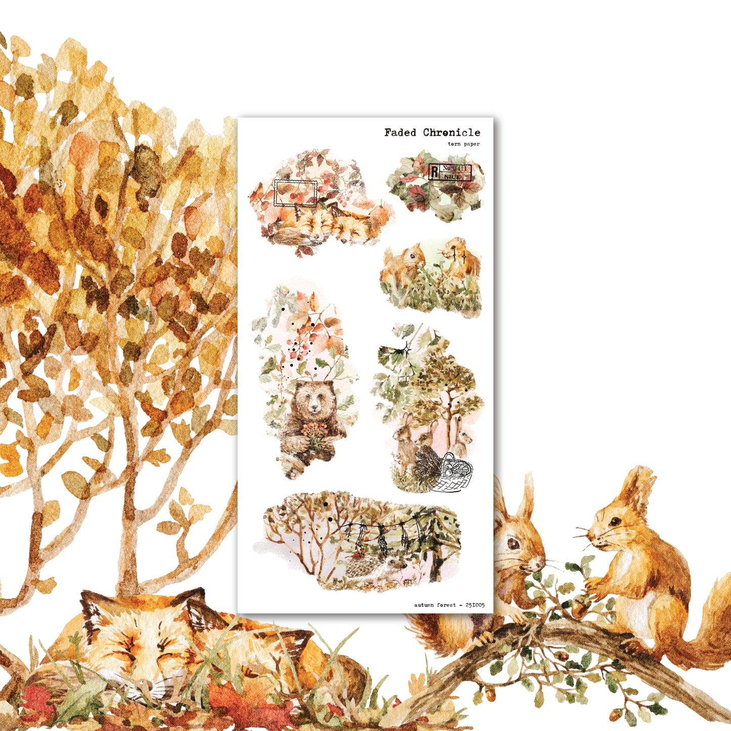 Autumn Forest - Torn paper