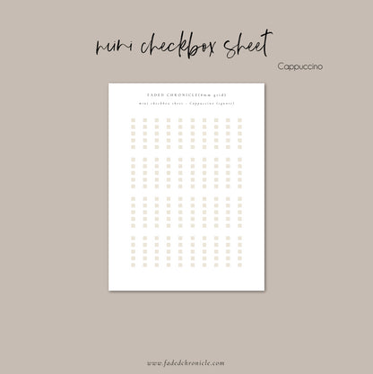 Regular Checkbox Sheet - Cappuccino