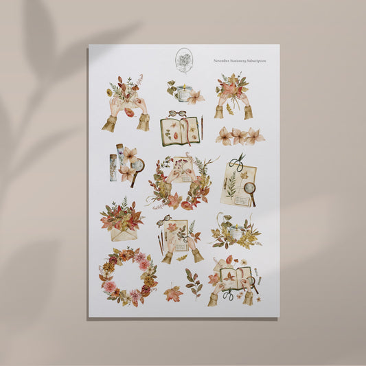 November Stationery Kit Extra - Collage Sheet