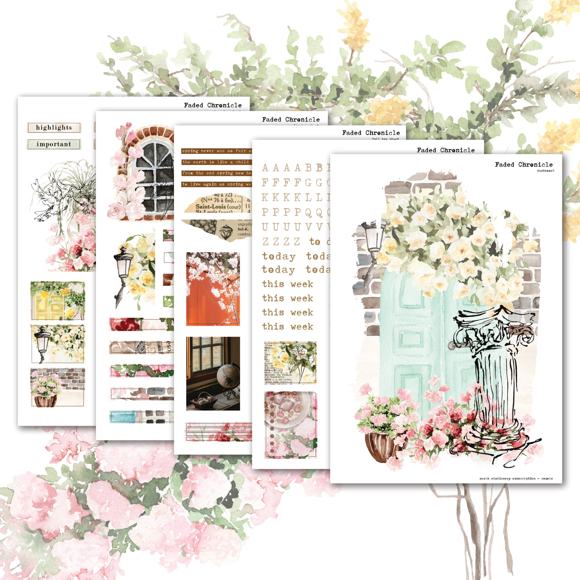 2026 March Stationery Kit Extra - Planner Stickers
