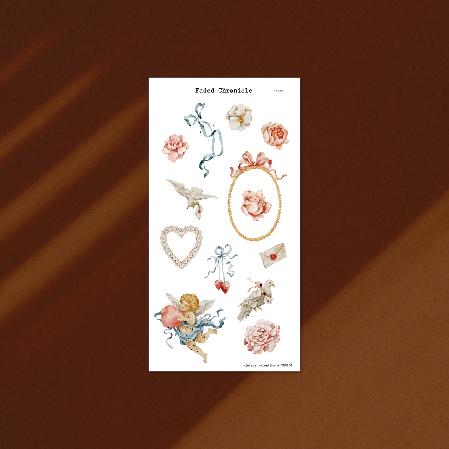 Vintage Valentines - Small Icons (Gold Foil)