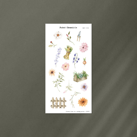 Flowers Bloom In A Spring Garden - Small Icons (Gold Foil)