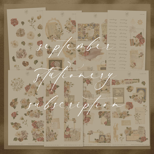 September Stationery Kit Extra - Mini Kit