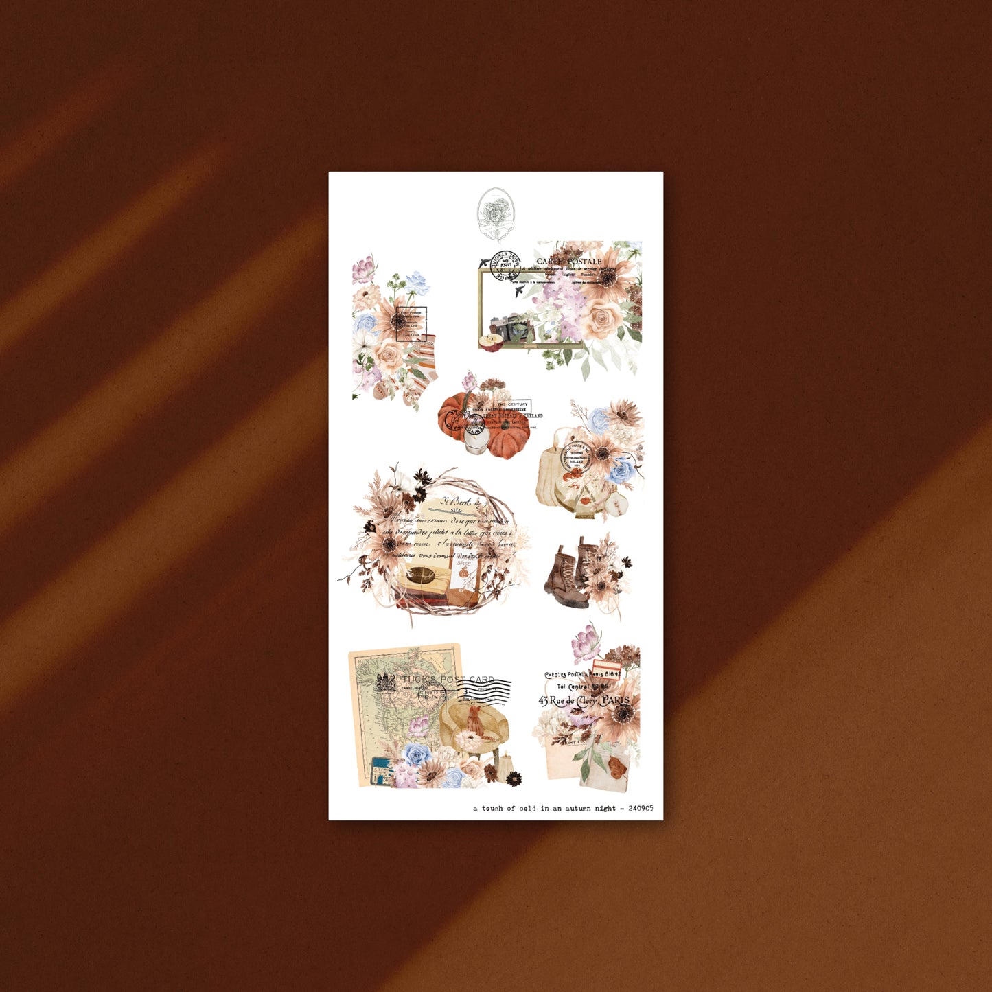 Sidebar and Corner Deco sheet (Rose Gold Foil)