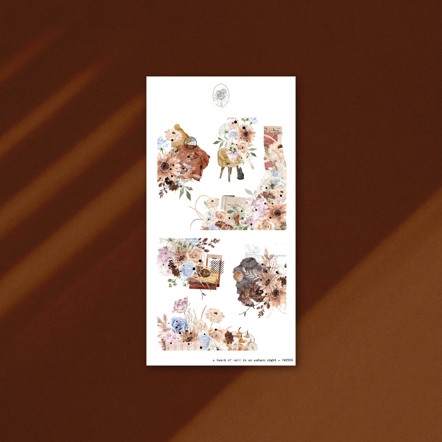 Corner Deco sheet (Rose Gold Foil)