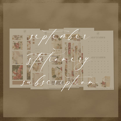 September Stationery Kit Extra - Hobonichi Cousin Kit