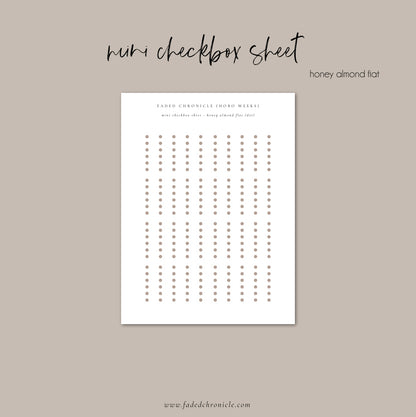Regular Checkbox Sheet - Honey Almond Flat