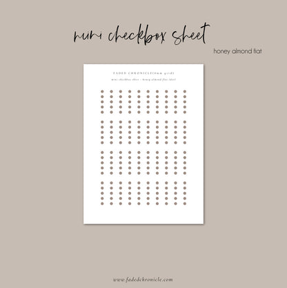 Regular Checkbox Sheet - Honey Almond Flat