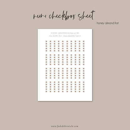 Regular Checkbox Sheet - Honey Almond Flat