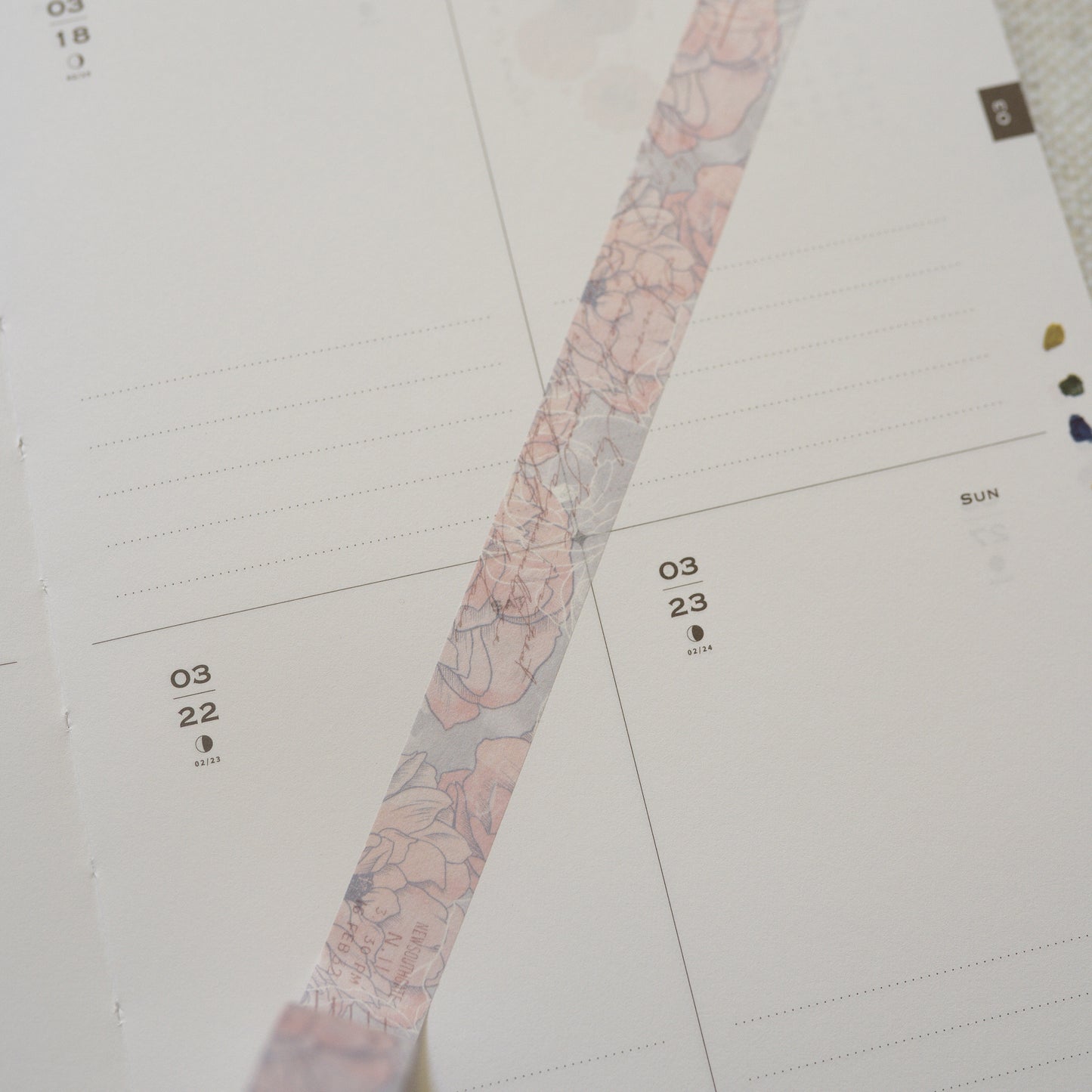 Tiny joy - romantic flowers washi tape 15mm