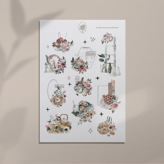 December Stationery Kit Extra - Arrangements Sheet (Rose Gold Foil)