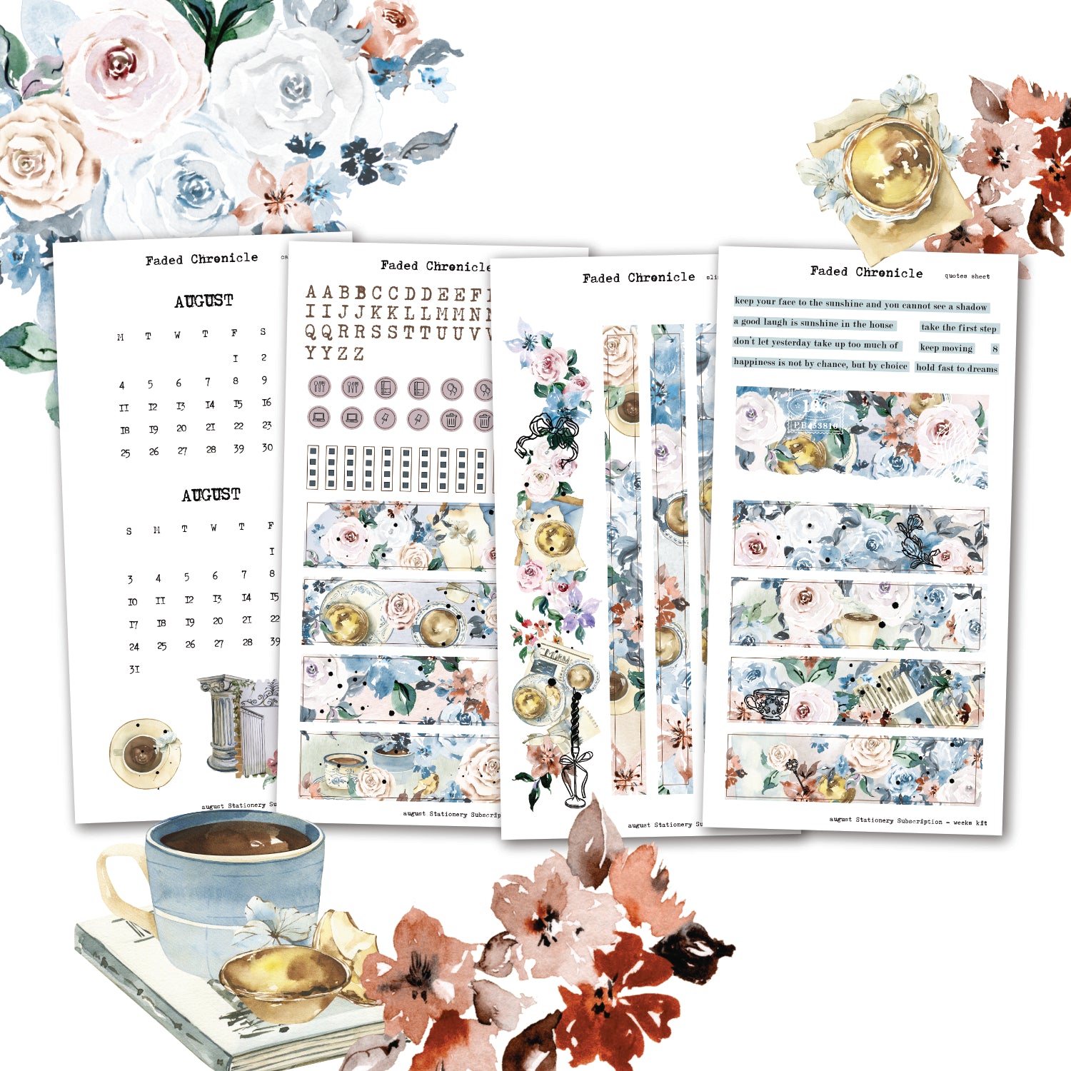 2025 August Stationery Kit Extra - Hobo Weeks Kit