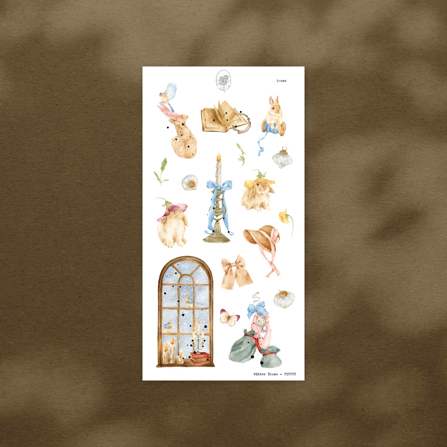 Winter Bloom - Small Object Icons Sheet (Gold Foil)