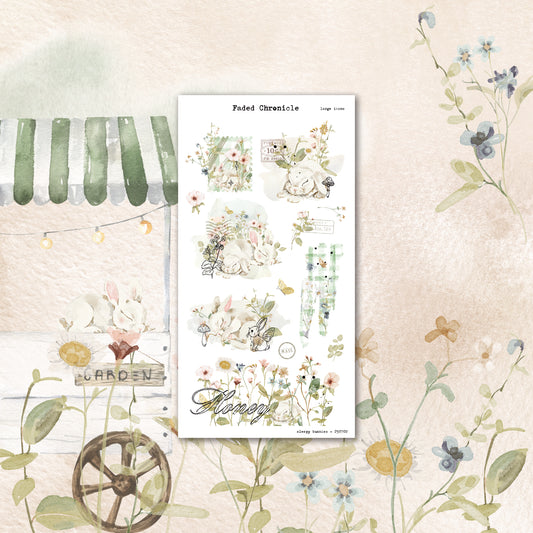 Sleepy Bunnies - Floral Arrangements (Gold Foil)