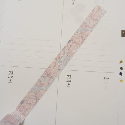 Tiny joy - romantic flowers washi tape 15mm