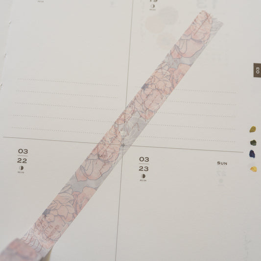 Tiny joy - romantic flowers washi tape 15mm