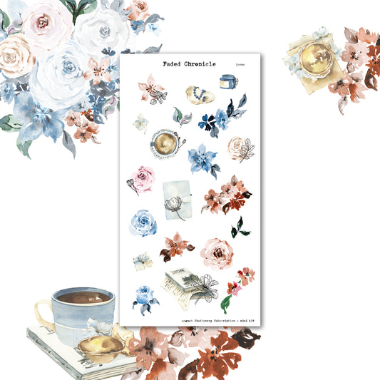 August Stationery Kit Extra - Small Icons (Gold Foil)