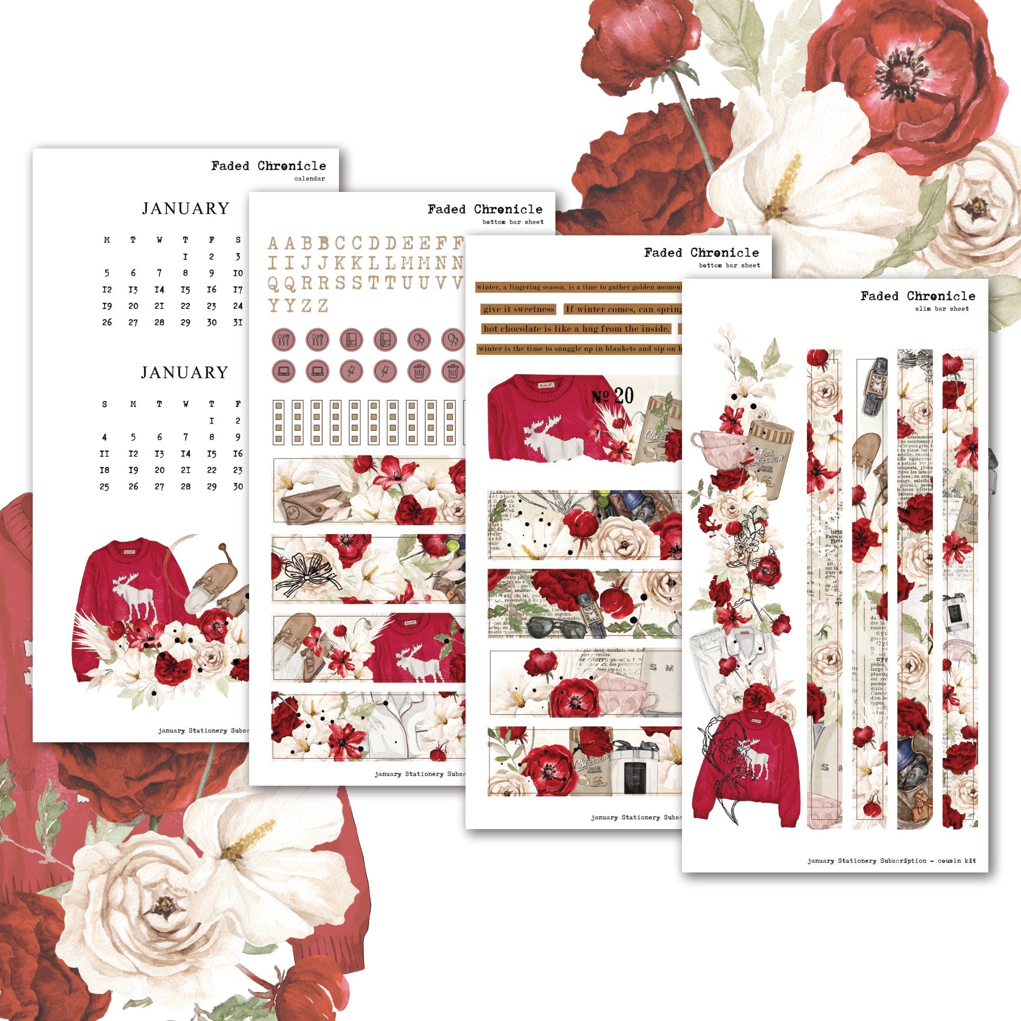 2026 January Stationery Kit Extra - Planner Stickers