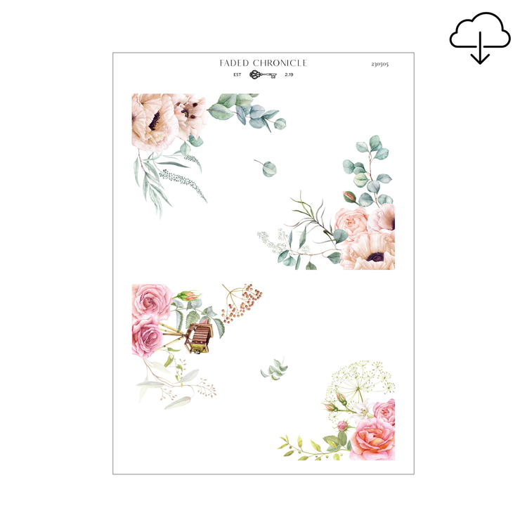[Digital] The Sound Of A Summer Garden - Corner Deco Sheet