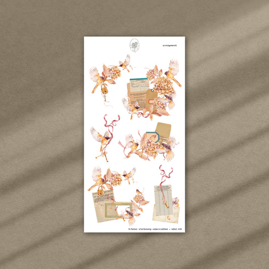 October Stationery Kit Extra - Arrangements (Rose Gold Foil)