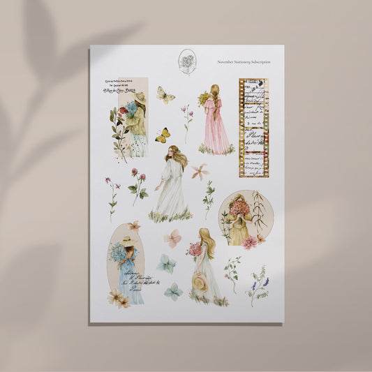 November Stationery Kit Extra - Autumn Girls