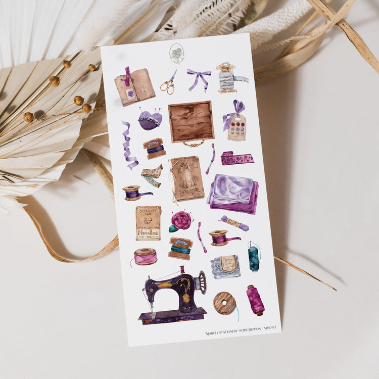 March Stationery Kit Extra - Sewing Kit Small Icons