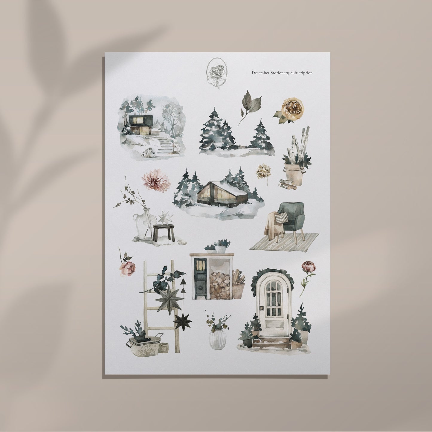 December Stationery Kit Extra - Large Scene