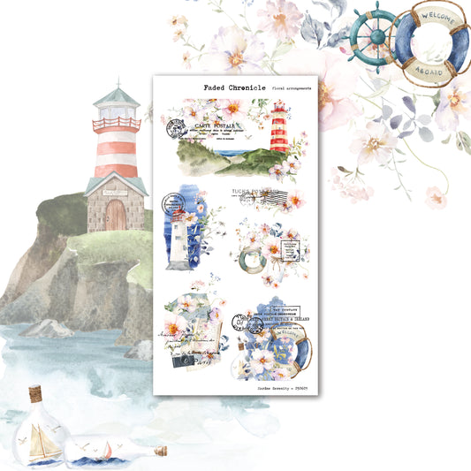 Marine Serenity - Floral Arrangements (Gold Foil)