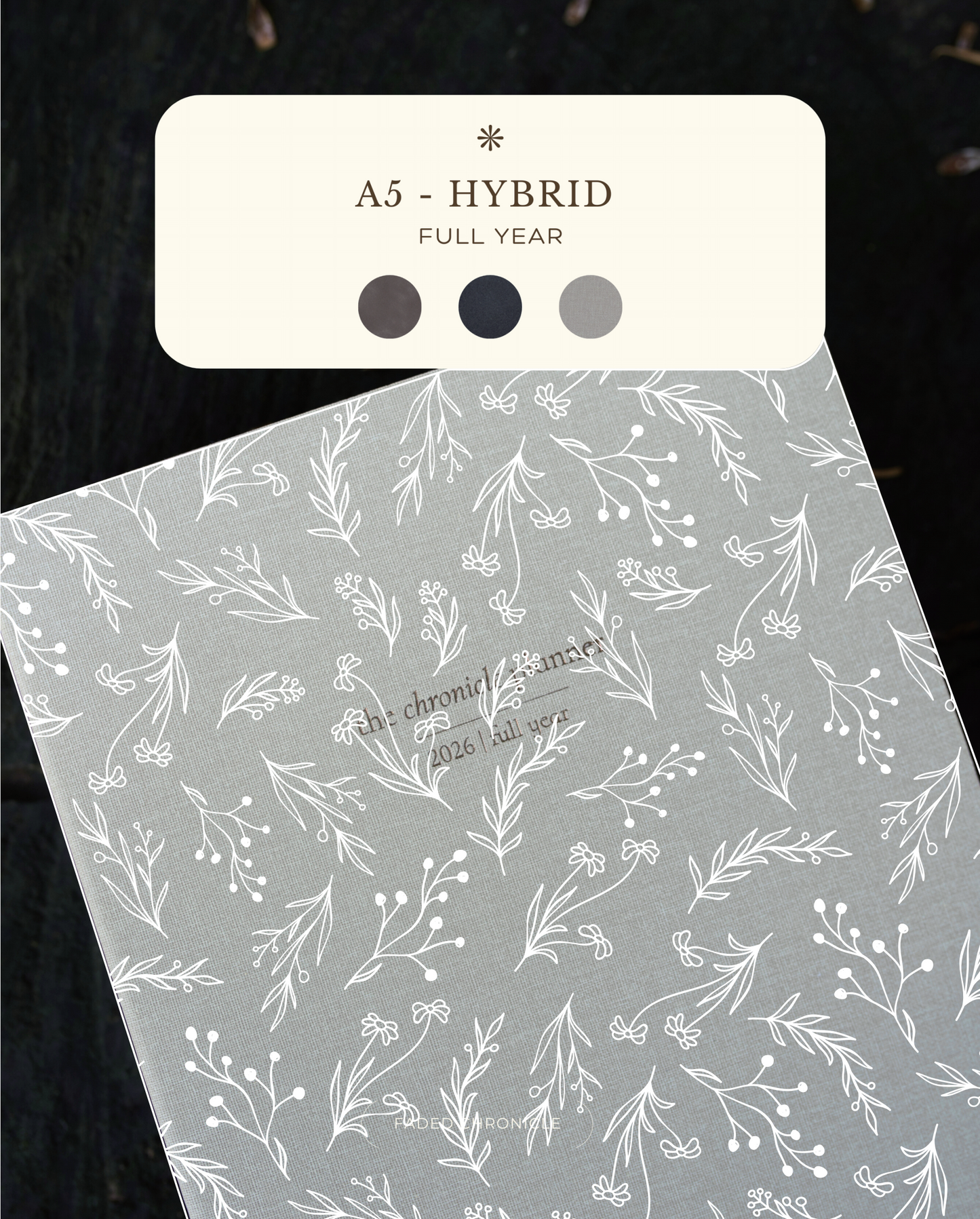 [Presale] Faded Chronicle X CatspressoCo - A5 White Floral PVC Cover