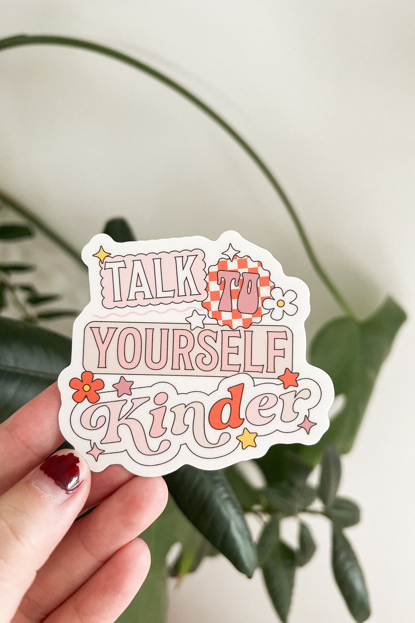 Waterproof Die Cut - Talk to yourself kinder