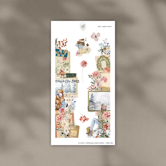 December Stationery Kit Extra - Side Deco Sheet (Gold Foil)