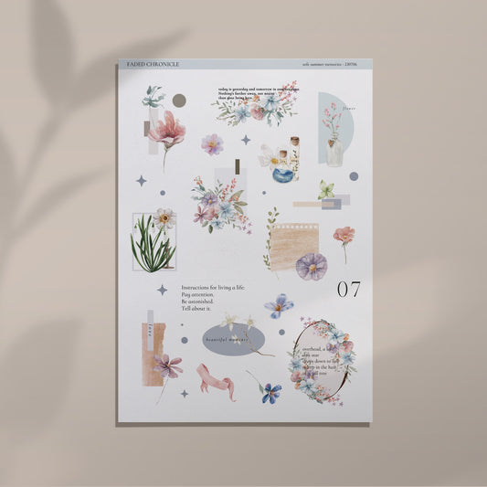 Soft Summer Memories - Large Icons Decorative Sheet