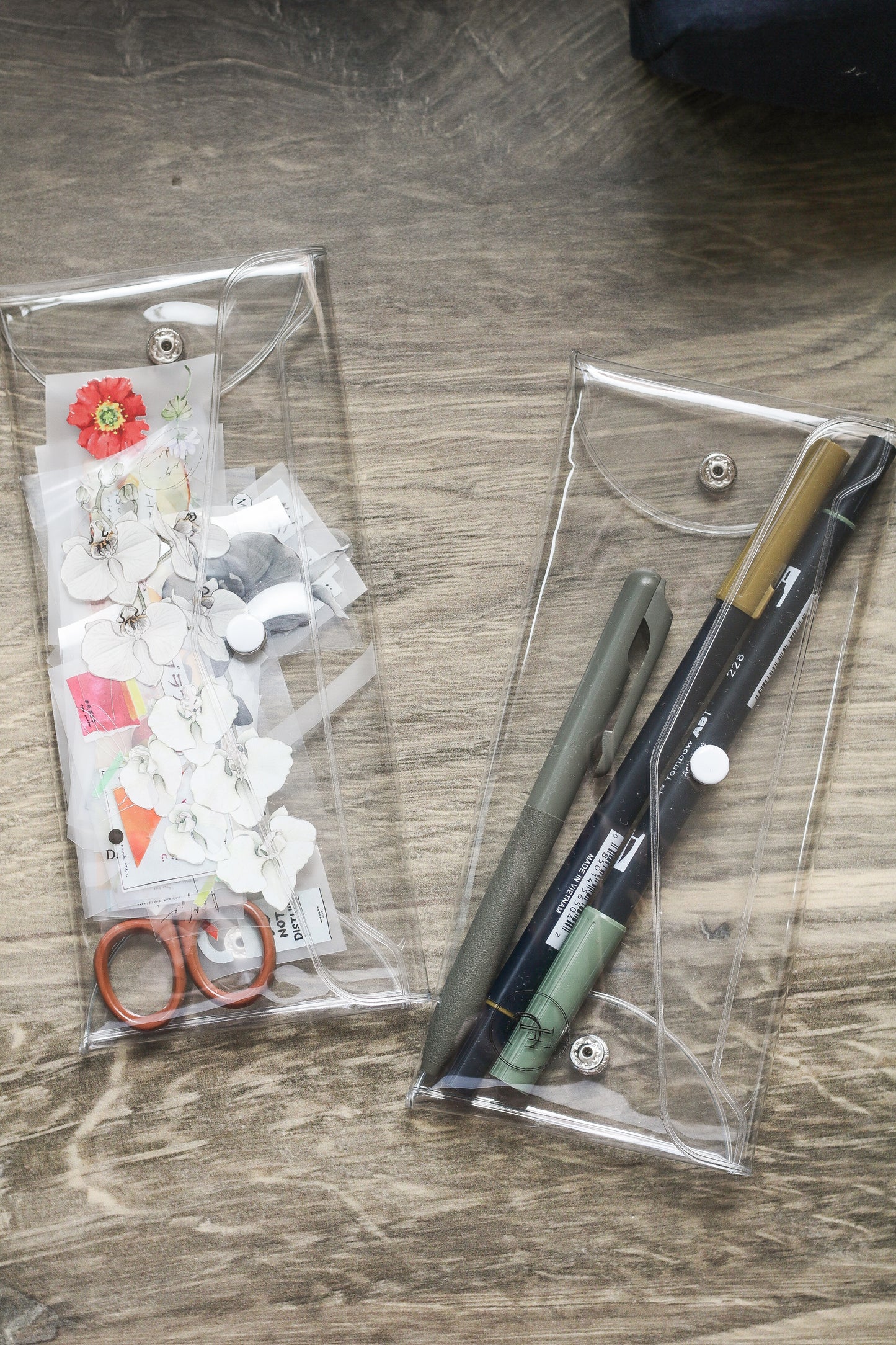 PVC clear pen case