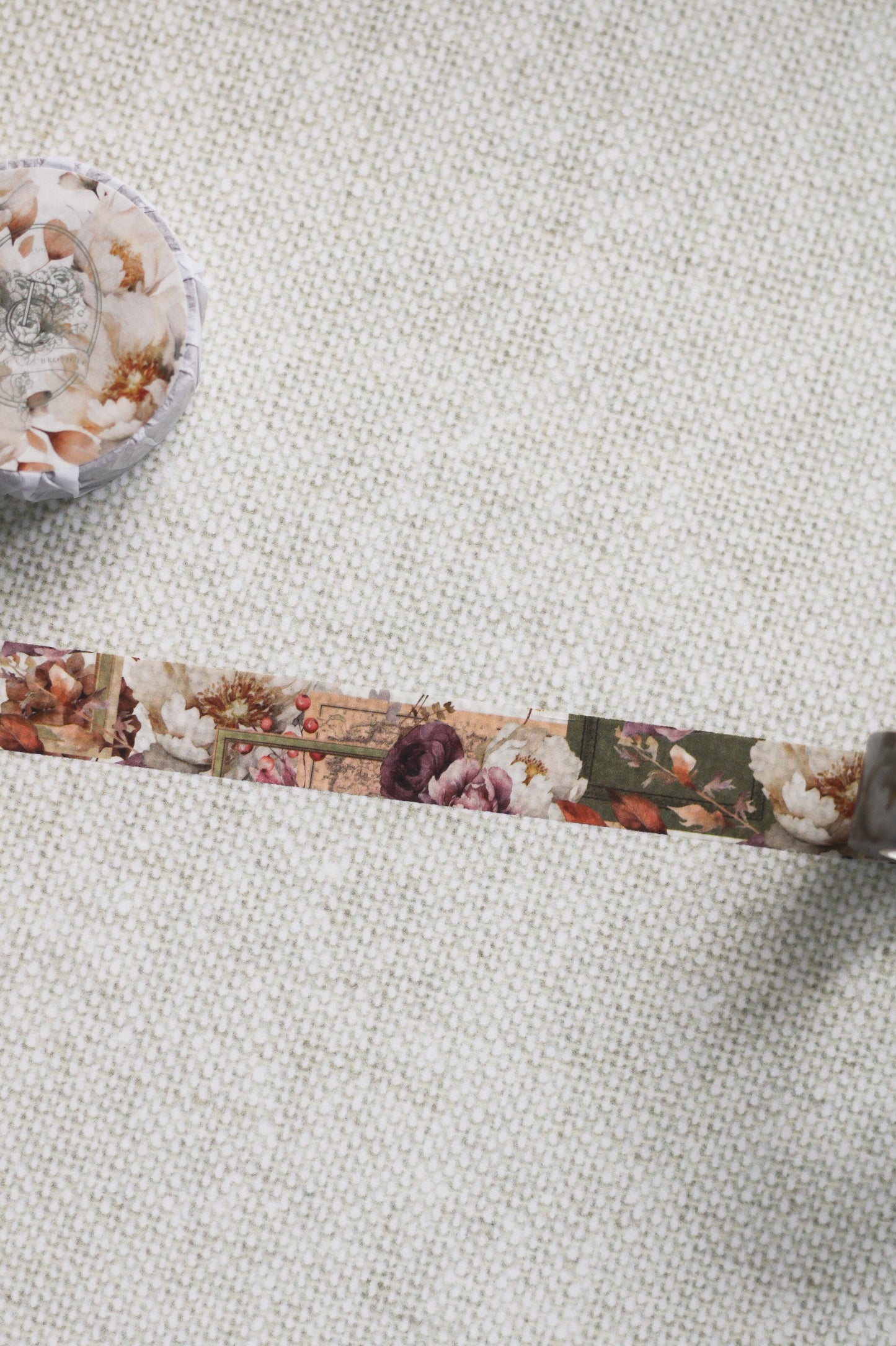 PMC X FC washi tape vintage flowers with frames pattern 15mm