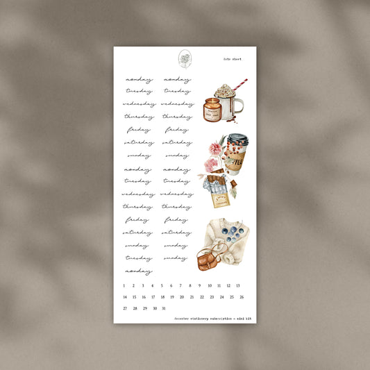 December Stationery Kit Extra - Dates