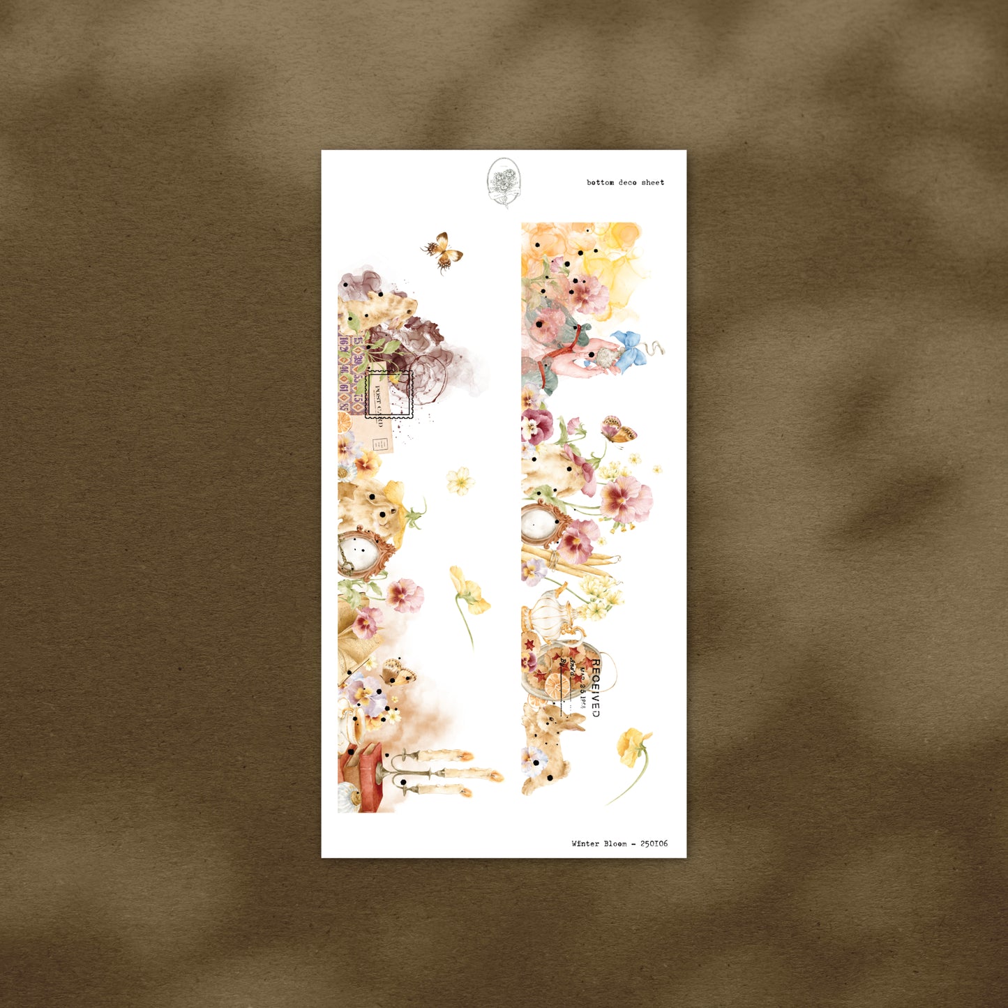 Winter Bloom - Bottom Deco Sheet (Gold Foil)