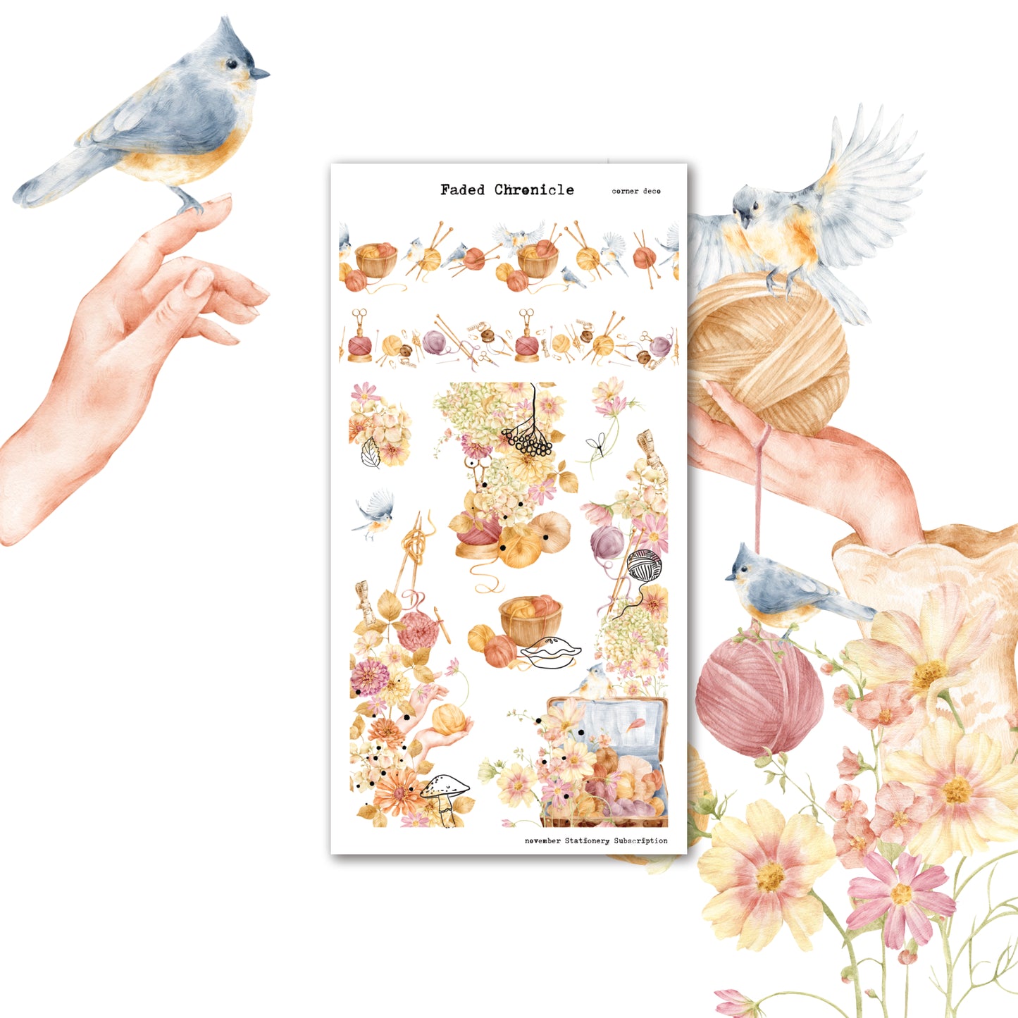 2025 November Stationery Kit Extra - Deco Corner Sheet