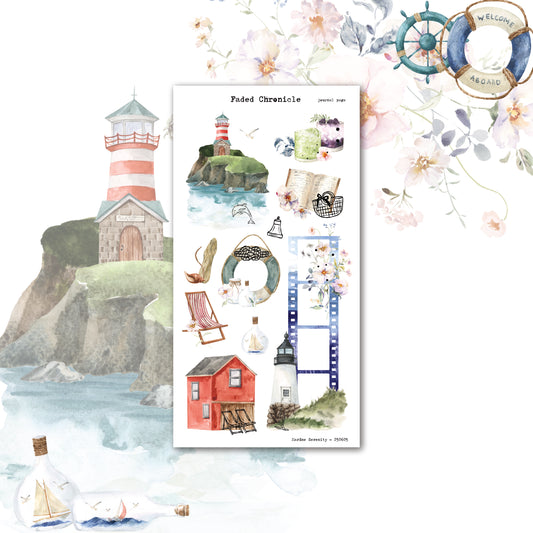 Marine Serenity - Journal Page (Gold Foil)
