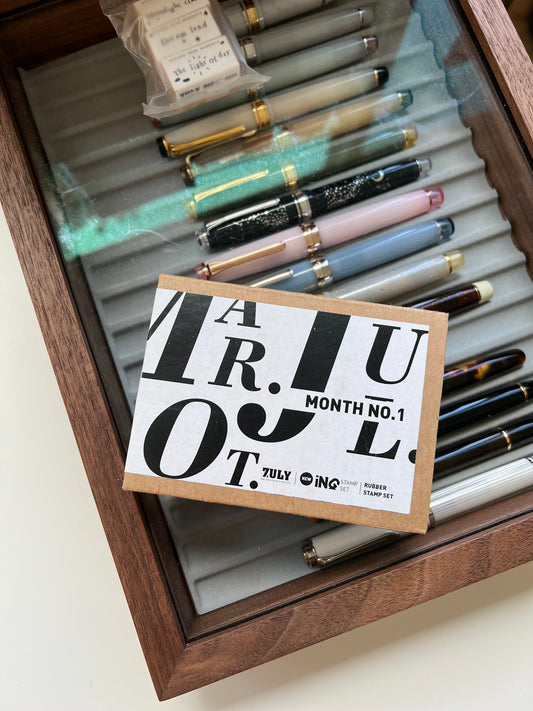 [7ULY] Monthly Wood Stamp Set